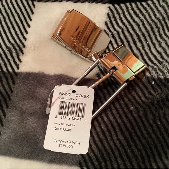 coach belt men MPLQ belt box sig black new in box F65242 - Picture 8 of 10